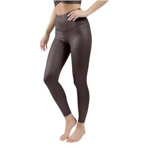 NWT | 90 DEGREE BY REFLEX | Faux Leather Leggings | Chocolate Torte | XS